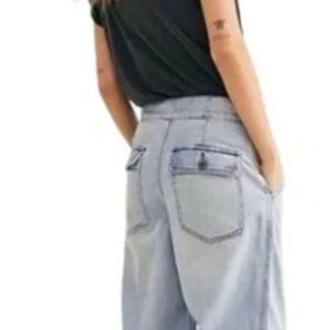 Free People We The Free Paloma Slouchy Belted Jeans Sz 27